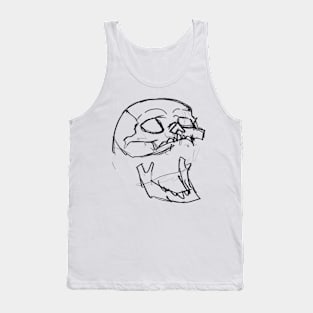 screaming skull Tank Top